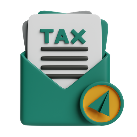 Send Tax Mail  3D Icon