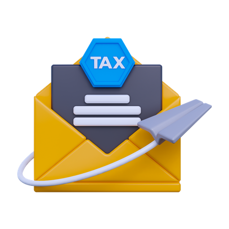 Send Tax Mail  3D Icon