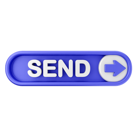 Send Text Button  3D Icon