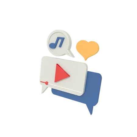 3 D Illustration Of Send Video Chatting 3D Icon
