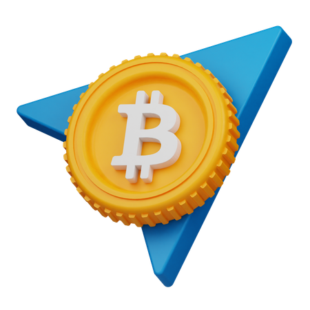 Bitcoin senden  3D Icon