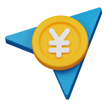 Yen-Münze senden  3D Icon