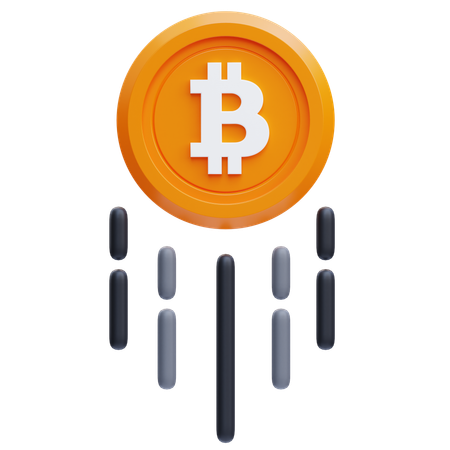 Sending Bitcoin  3D Icon