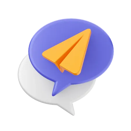 Sending Chat  3D Icon