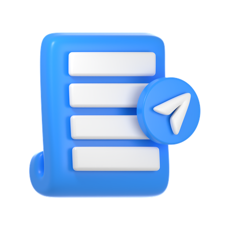 Sending Document  3D Icon