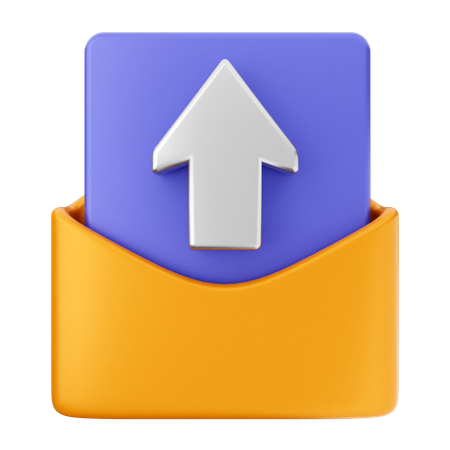 Sending Email Message  3D Icon