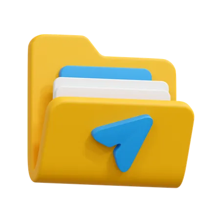 Sending folder  3D Icon