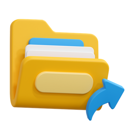 Sending folder  3D Icon