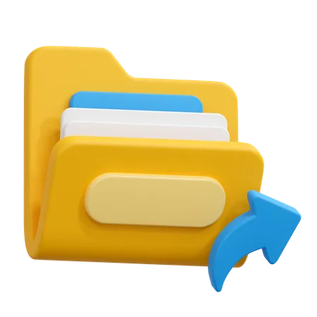 Sending folder  3D Icon