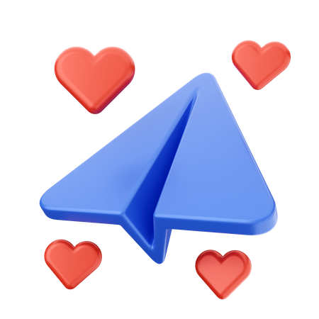 Sending Love Text  3D Icon