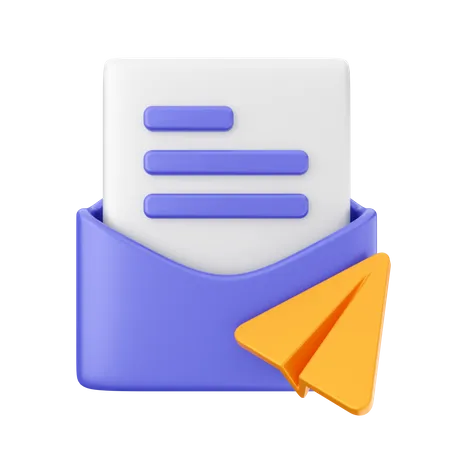 Sending Mail  3D Icon