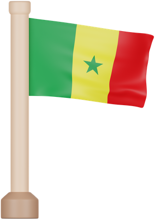 Senegal Flag  3D Icon