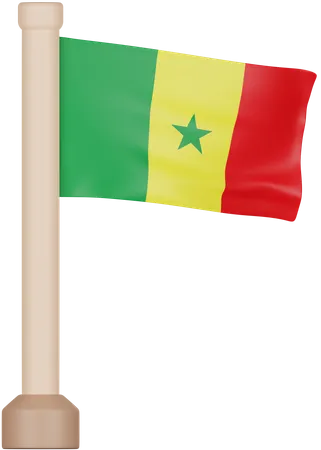 Senegal Flag  3D Icon