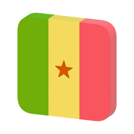 Senegal Flag  3D Icon