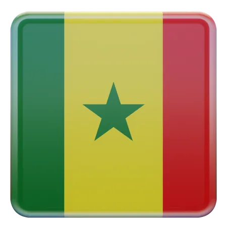 Senegal Flag  3D Illustration