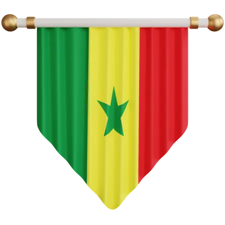 3 D Rendering Ornament Senegal National Flag Isolated 3D Icon
