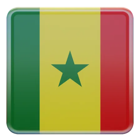 Senegal-Flagge  3D Flag