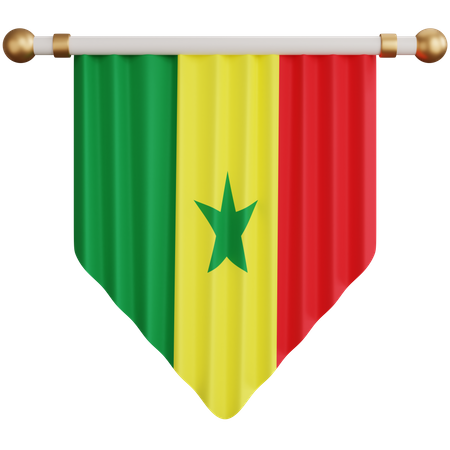 Senegal-Flagge  3D Icon