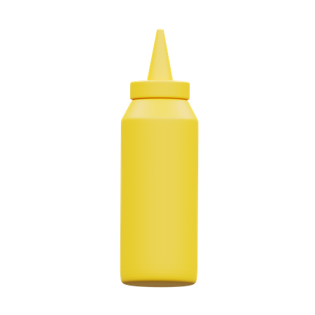 Quetschflasche für Senfsauce  3D Illustration