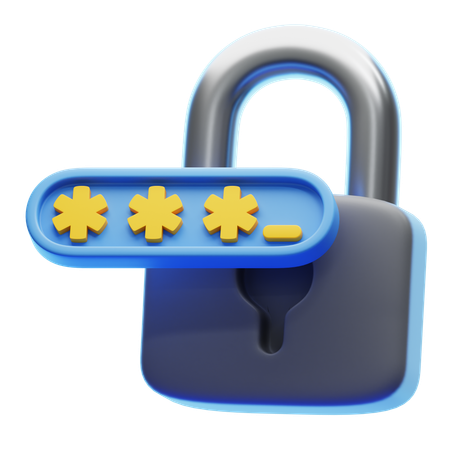 Senha  3D Icon