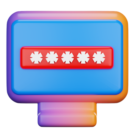 Senha  3D Icon