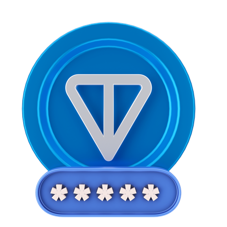 Senha da moeda ton  3D Icon