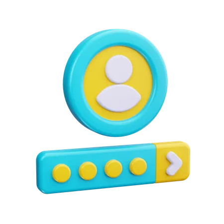 Senha de login  3D Icon