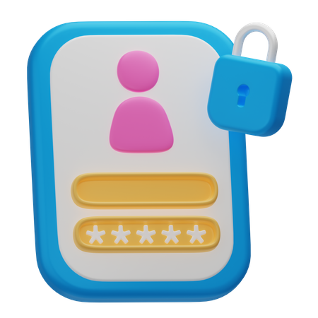 Senha do perfil  3D Icon