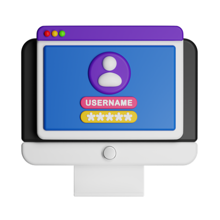 Senha do site  3D Icon