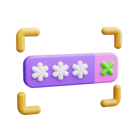 Senha incorreta  3D Icon