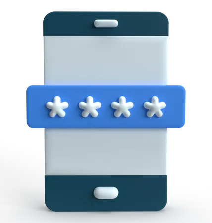 Senha do celular  3D Icon