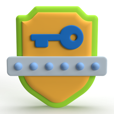 Senha segura  3D Icon