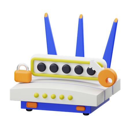 Senha do wifi  3D Illustration