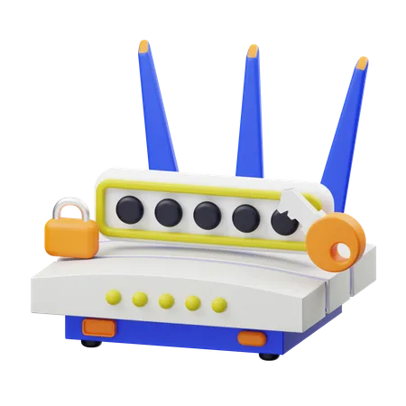 Senha do wifi  3D Illustration