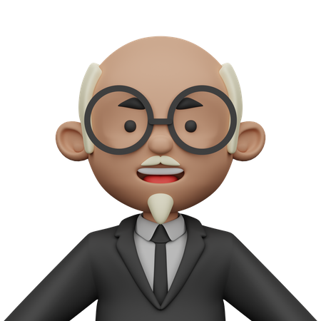 Senior Businessman  3D Icon