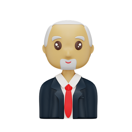 Senior Businessman Ceo  3D Icon