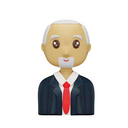 Senior Businessman Ceo  3D Icon