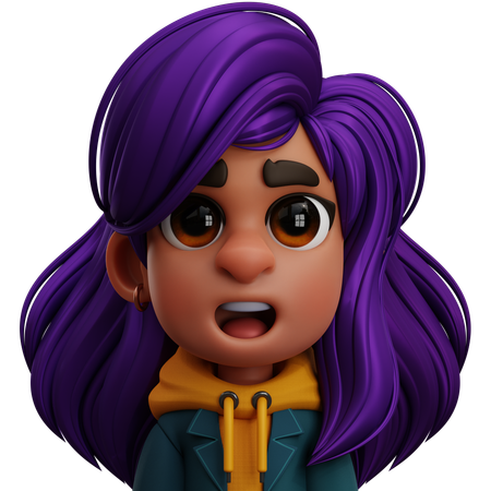 SEÑORA CON CABELLO LARGO  3D Icon