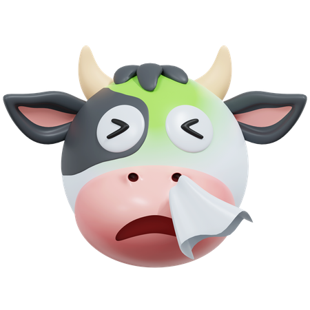 Sentir la grippe vache  3D Icon