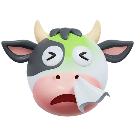 Sentir la grippe vache  3D Icon