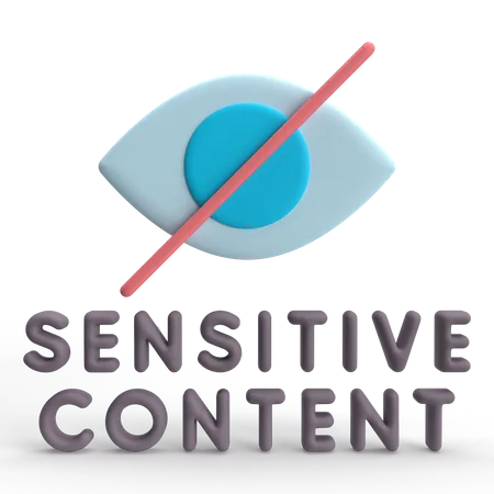 Sensitive Content  3D Icon