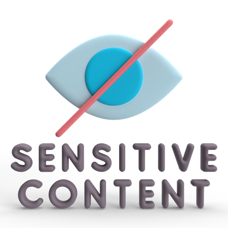 Sensitive Content  3D Icon