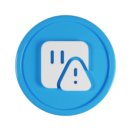 Sensor Triangle Exclamation 3D Icon