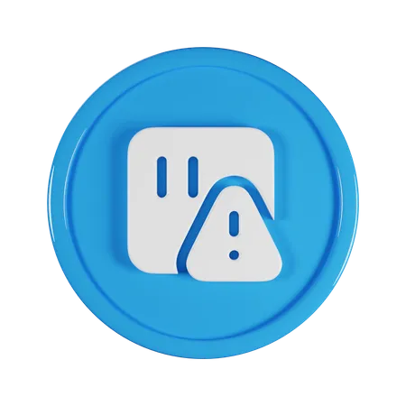 Sensor Triangle Exclamation 3D Icon