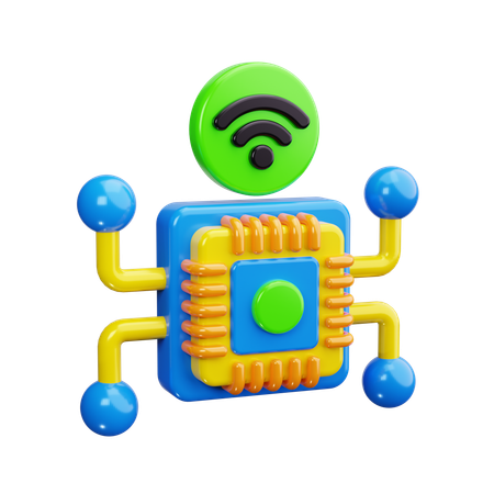 Sensors Chip  3D Icon