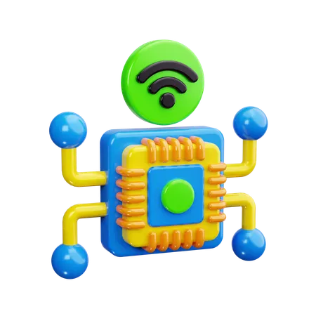 Sensors Chip  3D Icon