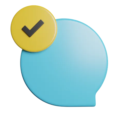 Chat Bubble Sent 3D Icon