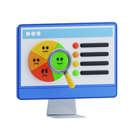 Sentiment Analysis  3D Icon