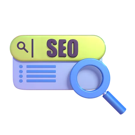 The SEO Optimized 3 D Search Bar Icon Is A Striking Representation Of A Search Tool Designed For Optimal Search Engine Performance 3D Icon