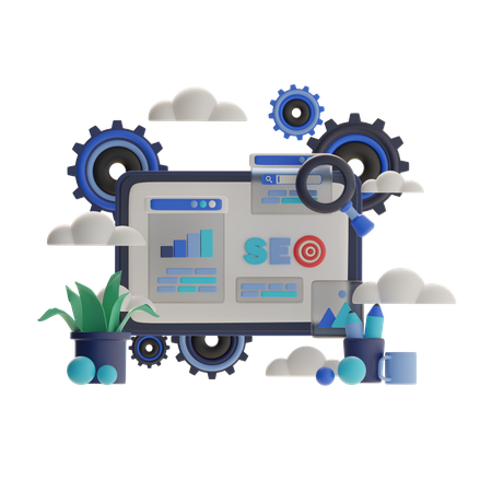SEO 분석  3D Icon